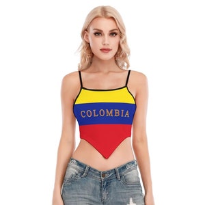 Colombian Flag Women's Top, Colombia Flag, Bogotá, Colombian, Design, Ladies, Adults, Teens, Gifts, Outfit, Design, Latina, Apparel. image 1