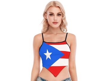 puertorikanische Flagge Frauen Top,Puerto Rico, Flagge, Geschenke, Design, San Juan,Puerto Rico, Fußball, Damen, Jugendliche, Geschenke, Print, Outfit