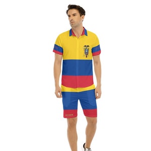 Ecuador Men&#39;s Shirt, Shorts, Suit, Ecuador Flag, Design, Gifts, Teens, Ecuadorian, Ecuadorian Flag, Outfit.