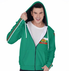 Bulgaria Men&#39;s Hoodie, Mirco Fleece Zip Up, Men Teens, Gifts, Design, Bulgarian, Print.