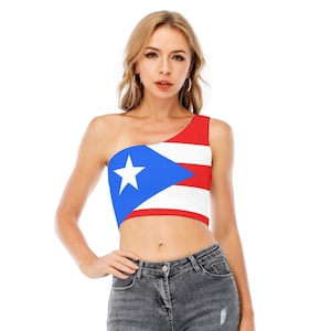 Puerto Rican Flag Women's Top, Puerto Rico, Flag, Accessories, Football, Soccer, Gifts, Design, Ladies, Teens, Girls, Adults, Outfit, Merch.