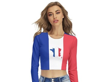 French Flag Women&#39;s Shirt, France Flag, Gifts, Design, Ladies, Teens, Design.