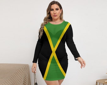 Jamaican Women's Dress, (Plus Size) Mesh, Jamaica, Design, Gifts.