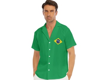 Brasilien Flagge Männer T-Shirt, Casual Design, Jugendliche, Erwachsene, brasilianische Flagge.