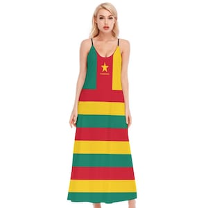 Cameroon Dress, Women, Ladies, Teens, Gifts, Cameroonian, Print.