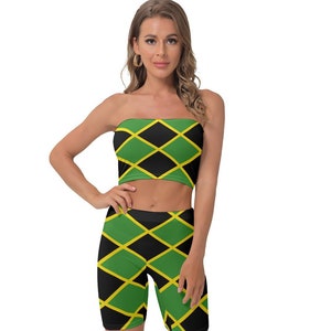 Jamaican Top, Shorts, Suit, Jamaica Flag, Jamaica, Gifts, Jamaican Flag.