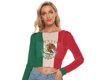 Mexican Flag Women's Shirt, Mesh, Ladies, Teens, Mexico Flag, Gifts, Football, Mexico, Soccer, Sports, Merch, Outfit, 5 Di Mayo, Mexican.