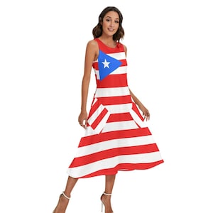 Puerto Rico Women&#39;s Dress, Stylish, Puerto Rican, Ladies, Teens, Gifts.
