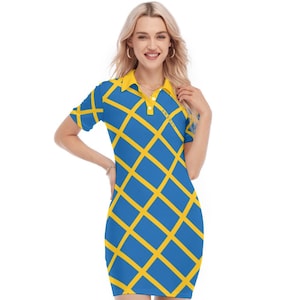 Sweden Dress, Polo Collar, Swedish, Design, For Women, Ladies, Teens, Gifts, Print.