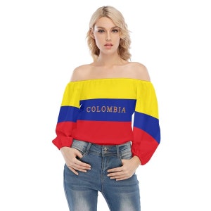 Colombia Shirt Dames, Colombiaans, Vlag, Bogotá, Colombiaans, Geschenken, Dames, Tieners, Meisjes, Accessoires, Voetbal, Colombia Vlag, Print, Outfit