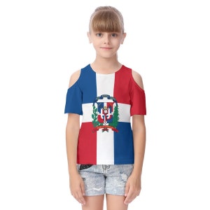 Dominican Republic Girls Shirt, Dominican Republic Flag, Kids, Teen, Accessories, Dominican Republican, Flag, Gifts, Soccer, Merch, Print.