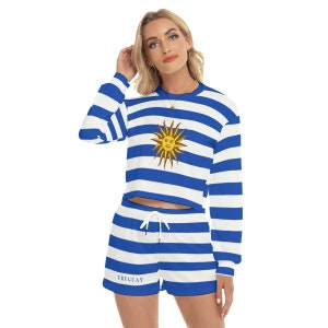 Uruguay Shirt, Shorts, Suit, Uruguayan, Women, Ladies, Teens, Gifts, Sports, Sets.