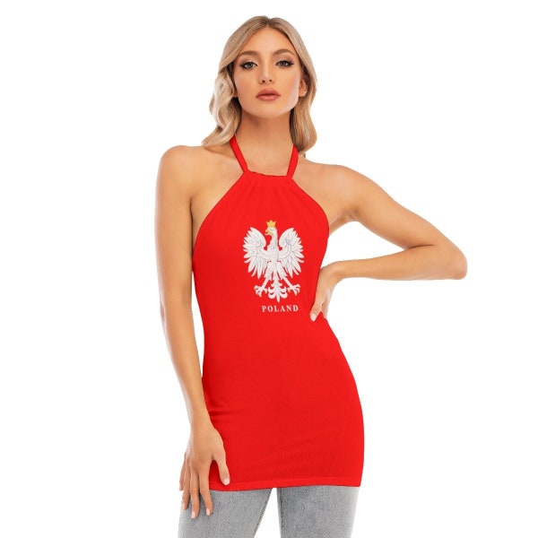 Camiseta de mujer polaca, Polonia, bandera, mujeres, damas, adolescentes, niñas, regalos, Polska, Varsovia, diseño, fútbol, liga, camiseta, campeones.