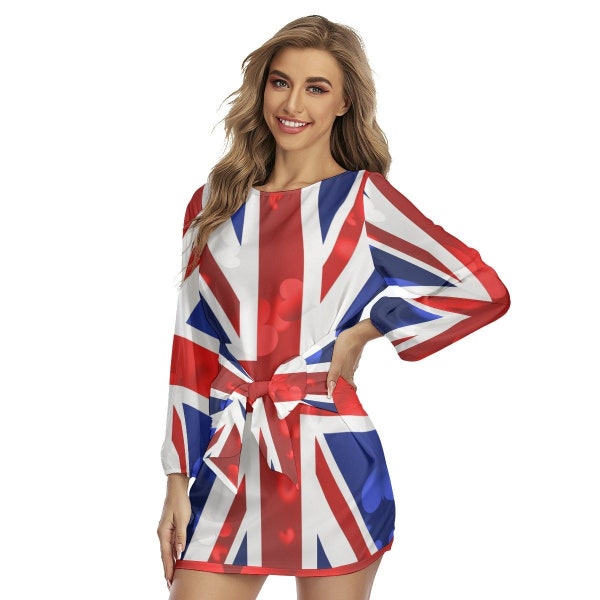 Robe britannique, anglais, drapeau, design, Angleterre, femmes, dames, adolescents, filles, Royaume-Uni, cadeaux, Union Jack, Royaume-Uni, richesse commune.