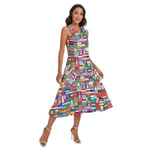 Robe de drapeaux, drapeaux du monde, cadeaux, drapeaux de toutes les nations, drapeaux de pays, imprimés, drapeaux de pays.