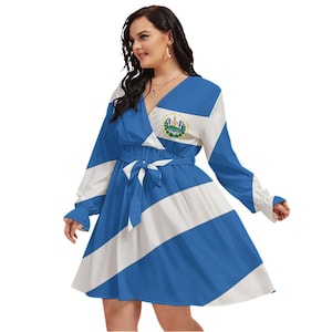 Vestido El Salvador, (Talla Grande), El Salvadoreño, Diseño, Regalos.