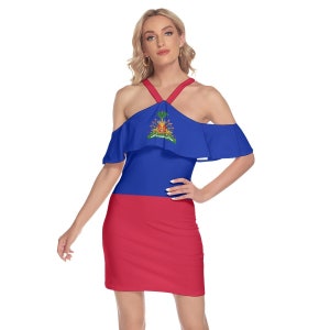 Haiti Women's Dress, Haitian, Ladies, Teens, Girls, Haitian, Gifts, Haiti Flag.
