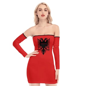 Albania Dress, Albanian, Women, Ladies, Teens, Gifts, Albania Flag, Albanian Flag.