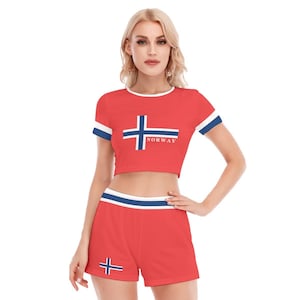 Norway Shirt, Shorts, Suit, Set, Norwegian, Women, Ladies, Teens, Girls, Gifts, Norway Flag, Design, Norwegian Flag, Oslo, Bergen.