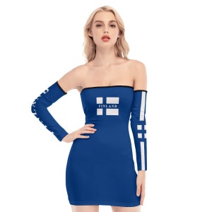 Finland Dress, Finnish, Women, Ladies, Teens, Gifts, Suomi, Finland Flag, Finnish Flag.