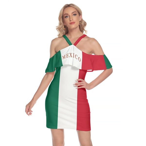 Mexican Flag Women's Dress, Ladies, Mexico, Flag, Day, Independence Day, Gifts, Design, Copa, Latina, Football, Soccer, Outfit, Accessories