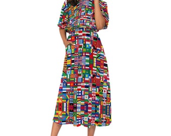 All Flags Dress, World Flags, Design, Gifts, All Nations Maps, School, Teaching.