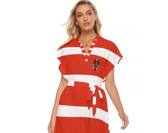 Robe autrichienne avec ceinture, femmes, dames, adolescents, cadeaux, autrichien, imprimé, design.