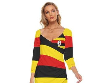 Ugandan Flag Women's Dress, Uganda Flag, Teens, Girls, Gifts, Design, Football, Soccer, Fashion, Clothes, African, Africa, Traditional.