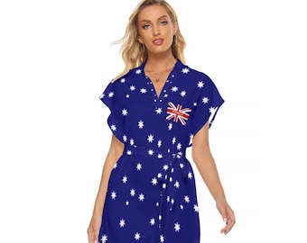 Australian Dress With Belt, Women, Ladies, Teens, Aussie, Gifts, Australian, Print, Design.