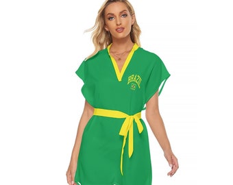 Robe brésilienne avec ceinture, femme, dames, ados, cadeaux, brésilienne, imprimé, design.