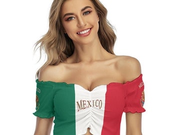 Mexico-shirt, stijlvol, dames, dames, tieners, cadeau, Mexicaans ontwerp.