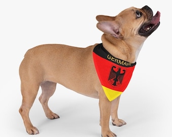 Deutsche Flagge Pet Bandana, Deutschland Flagge, Berlin, Welpe, Kleidung, Mädchen, Jungen, weiblich, klein, Hund, Katze, Medium, Groß, Fußball, Fußball.