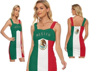 Mexico Dress, Ladies, Mexican, Flag, Gifts, Apparel, Design, Women, Ladies, Teens, Girls, Merch, Football, Jersey, 5 Di Mayo, Soccer