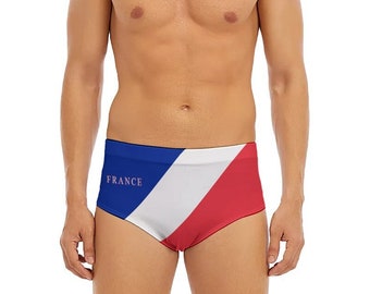 French Men&#39;s Swim Trunks, Stylish, Men, Teens, Gifts, France.