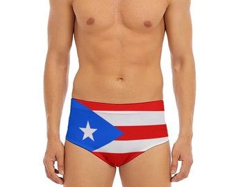 Puerto Rico Men's Swim Trunks, Puerto Rico Flag, Gifts, Design, Puerto Rican, Print, Puerto Rican.