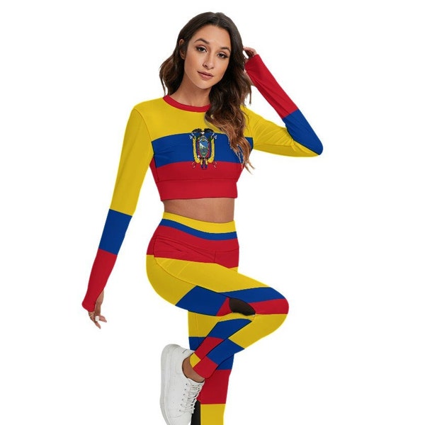 Ecuador Shirt, Suit, Leggings, Ecuadorian, Women, Ladies, Teens, Girls, Gifts,  Accessories, Sports Suit, Ecuador Flag, Print, Flag.