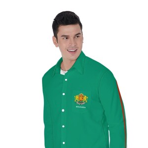 Bulgarian Men Shirt, Long Sleeve/ Short Sleeve Option, Teens, Gifts, Bulgaria, Print, Design.