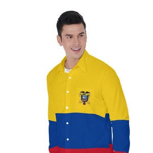 Ecuador Men Shirt, Long Sleeve/ Short Sleeve Option, Teens, Gifts, Ecuadorian, Print, Design.