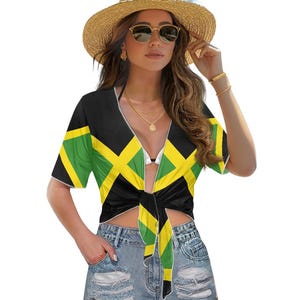 Jamaican Shirt, Stylish, Jamaaica, Chiffon cardigan, Women, Ladeis, Teens, Fashion.