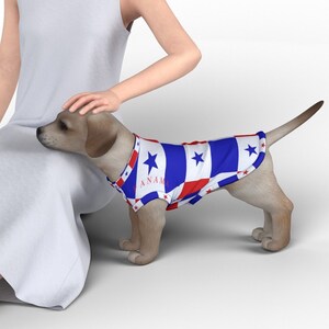 Panamanian Flag Dog&#39;s Shirt, Panama Flag, Pets, Puppy, Dog, Cat.