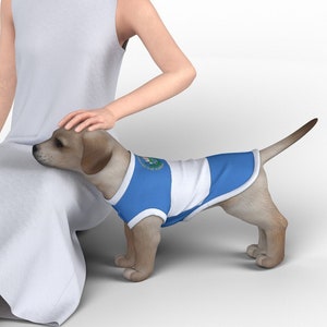 El Salvadorian Flag Dog&#39;s Top, El Salvador Flag, Small, Pets Collar, Puppy, Clothes, Dog, Cat, Medium, Big.