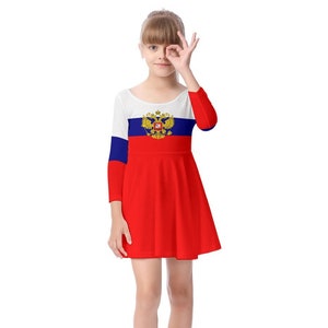 Russia Girls Dress, Russia Flag, Kids, Teens, Gifts, Design, Russian, Fashion.