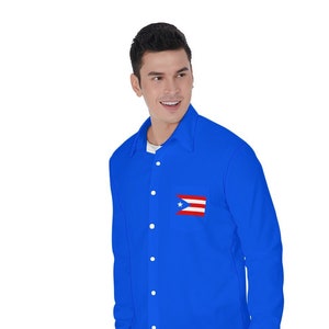 Puerto Rico Men Shirt, Long Sleeve/ Short Sleeve Option, Teens, Gifts, Puerto Rican, Print, Design.