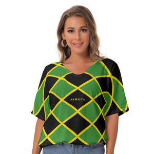 Jamaica Women&#39;s Shirt, Flag, Print, Ladies, Teens, Jamaican, Gifts, Design.