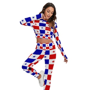 Panama Shirt, Leggings, Set, Panamanian, Women, Ladies, Teens, Gifts, Sports Suit.