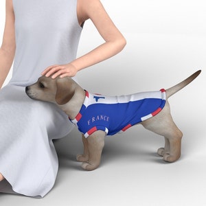 French Flag Dog&#39;s Tank Top, France Flag, Small, Pets Collar, Puppy, Clothes, Dog, Cat, Medium, Big.