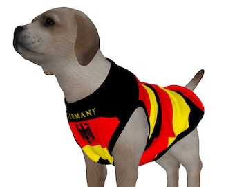 Germany Flag Dog's T-Shirt, German Flag, Top, Jumper, Puppy, Clothing, Designer, Clothes, Small Dog, Medium, Big, Large, M,L, S, XL, 2XL