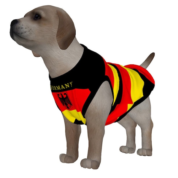 Germany Flag Dog's T-Shirt, German Flag, Top, Jumper, Puppy, Clothing, Designer, Clothes, Small Dog, Medium, Big, Large, M,L, S, XL, 2XL