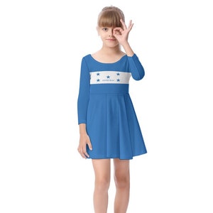 Honduras Girls Dress, Honduras Flag, Kids, Teens, Gifts, Design, Honduran, Fashion.