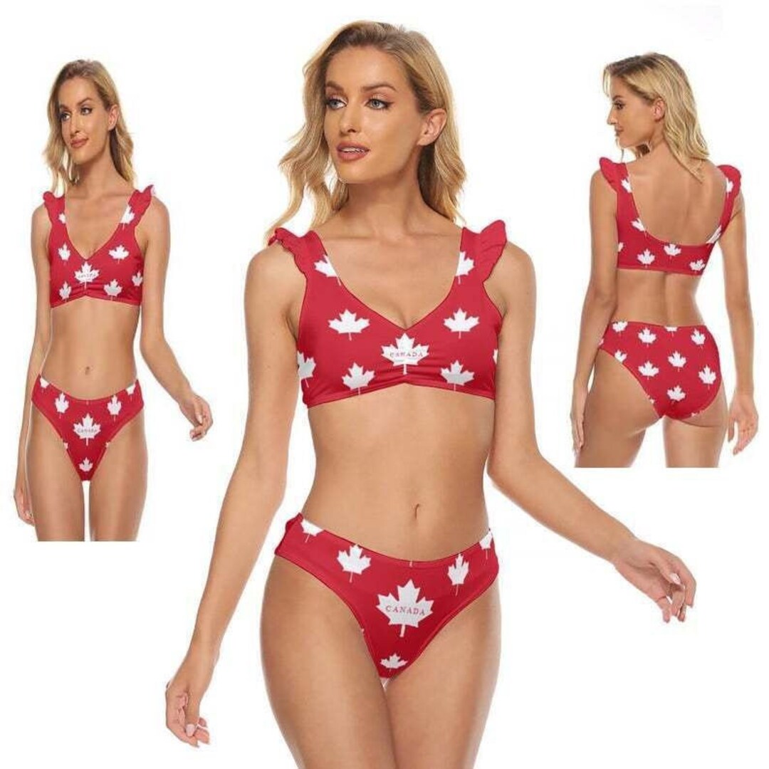 Canadian Flag Women's Swimsuit, Canada Flag, Women, Ladies, Teens